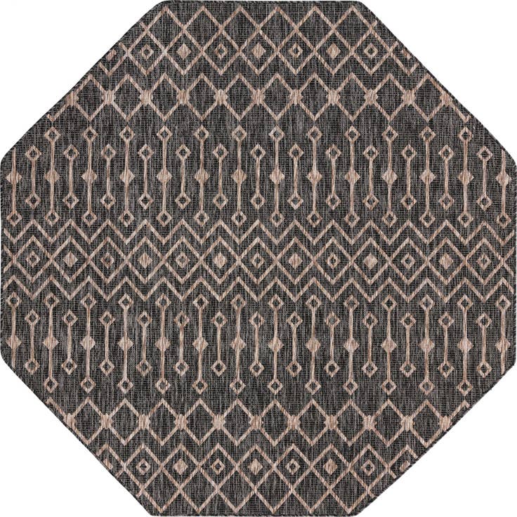 Detail image of 7' 10 x 7' 10 Easy-Clean Lattice Indoor / Outdoor Octagon Rug