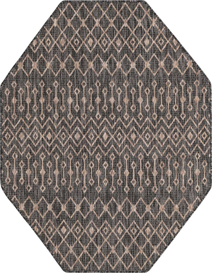 Detail image of 5' 3 x 5' 3 Easy-Clean Lattice Indoor / Outdoor Octagon Rug