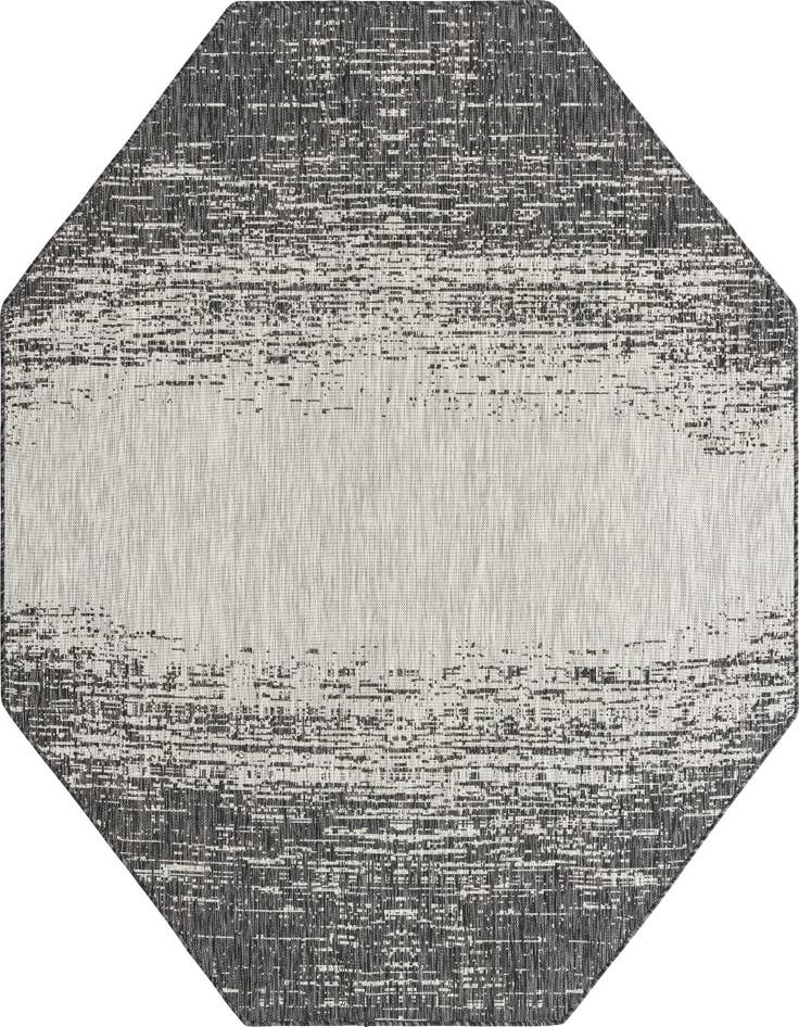 Detail image of 7' 10 x 7' 10 Easy-Clean Modern Indoor / Outdoor Octagon Rug