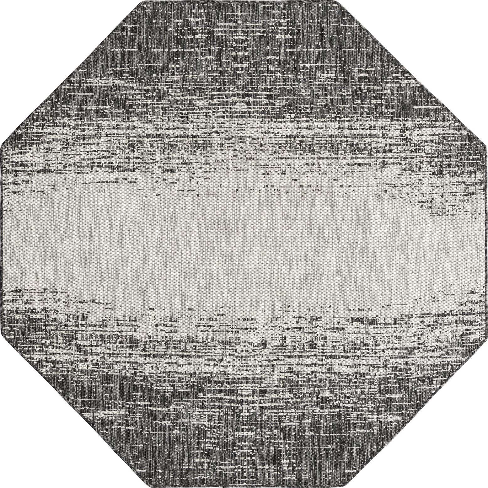 7' 10 x 7' 10 Easy-Clean Modern Indoor / Outdoor Octagon Rug