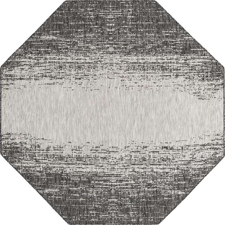7' 10 x 7' 10 Easy-Clean Modern Indoor / Outdoor Octagon Rug