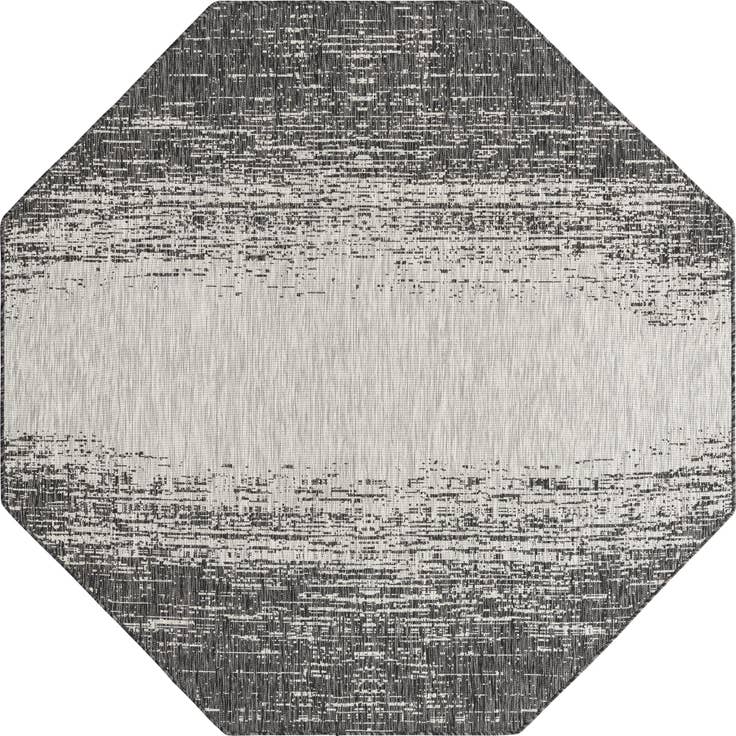Detail image of 7' 10 x 7' 10 Easy-Clean Modern Indoor / Outdoor Octagon Rug