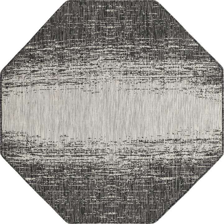 5' 3 x 5' 3 Easy-Clean Modern Indoor / Outdoor Octagon Rug