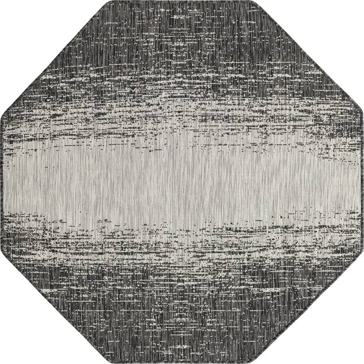 Detail image of 5' 3 x 5' 3 Easy-Clean Modern Indoor / Outdoor Octagon Rug