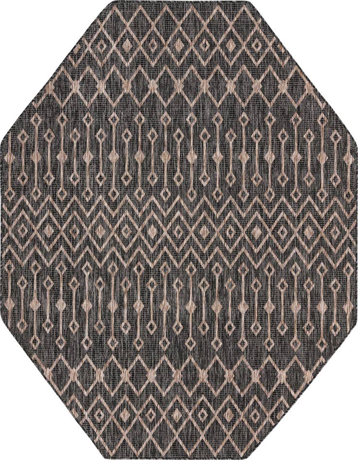 Detail image of 7' 10 x 7' 10 Easy-Clean Trellis Indoor / Outdoor Octagon Rug