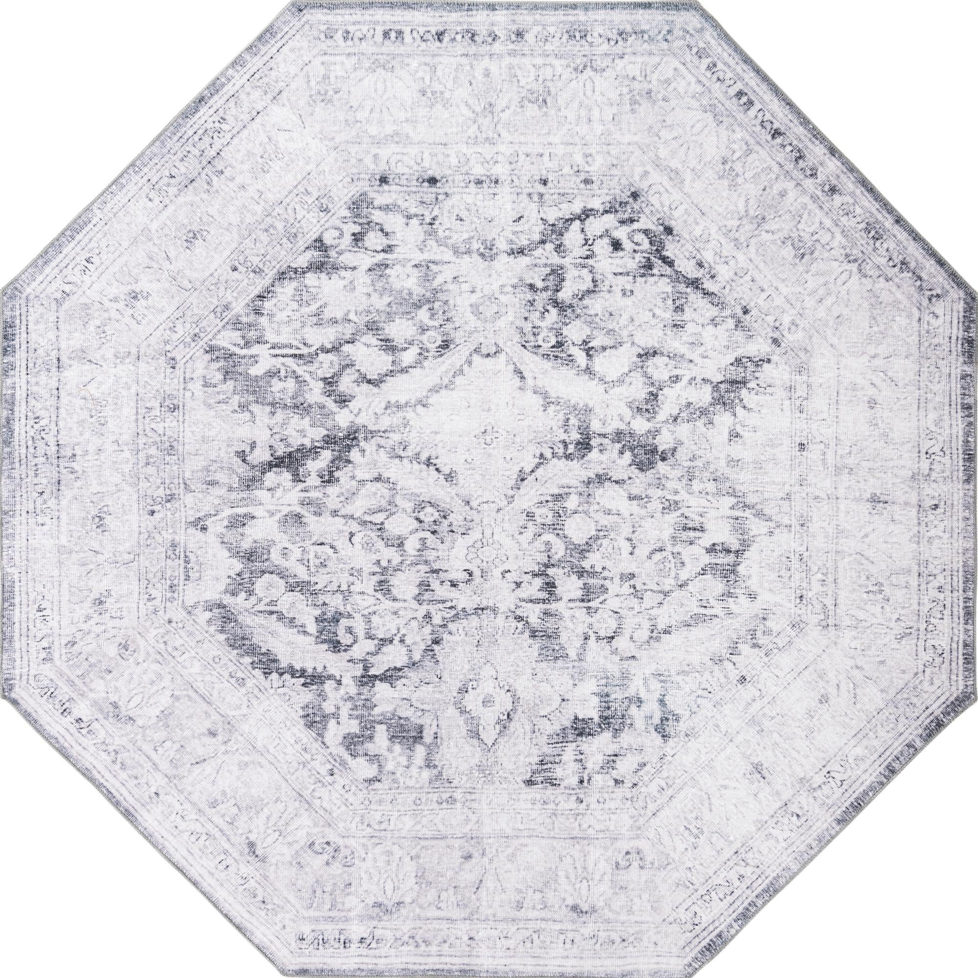 7' 6 x 7' 6 Washable Timeless Octagon Rug