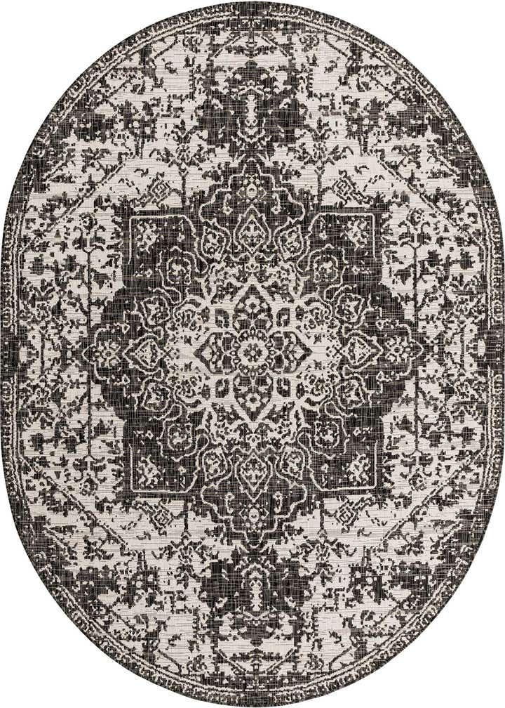 7' 10 x 10' Easy-Clean Jill Zarin Dubai Indoor / Outdoor Oval Rug