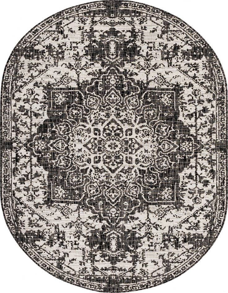 Detail image of 5' 3 x 8' Easy-Clean Jill Zarin Dubai Indoor / Outdoor Oval Rug