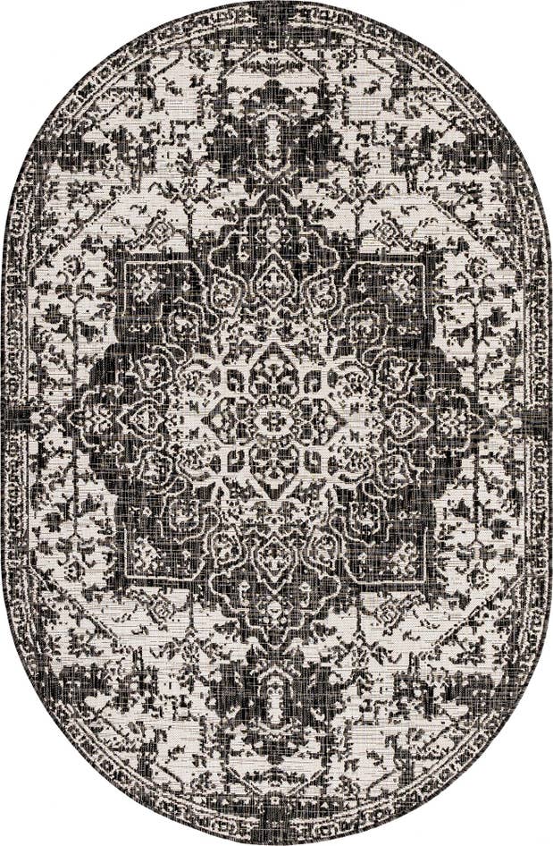 Detail image of 5' 3 x 8' Easy-Clean Jill Zarin Dubai Indoor / Outdoor Oval Rug