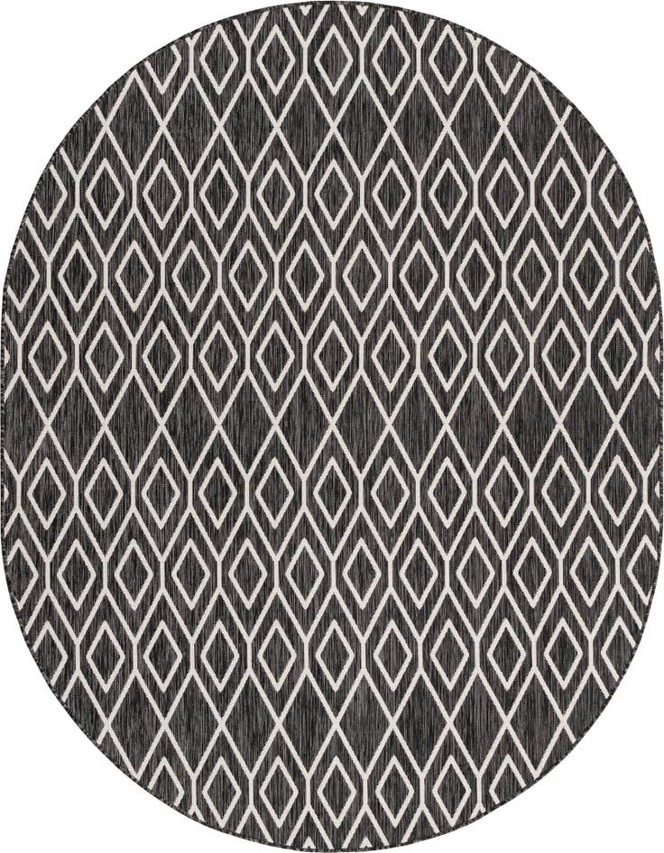 Detail image of 7' 10 x 10' Easy-Clean Jill Zarin Turks and Caicos Indoor / Outdoor Oval Rug
