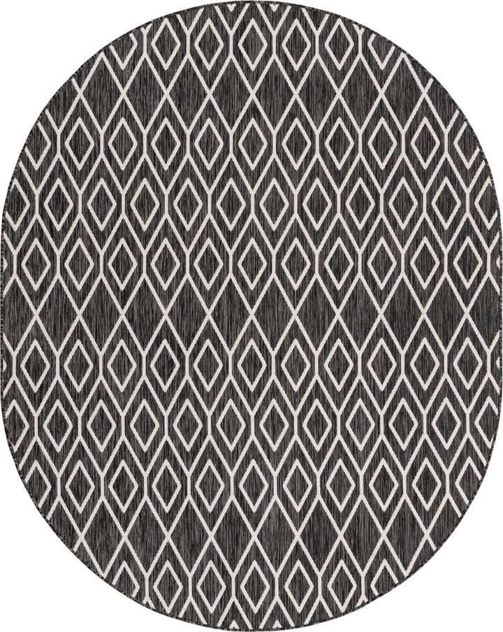 7' 10 x 10' Easy-Clean Jill Zarin Turks and Caicos Indoor / Outdoor Oval Rug