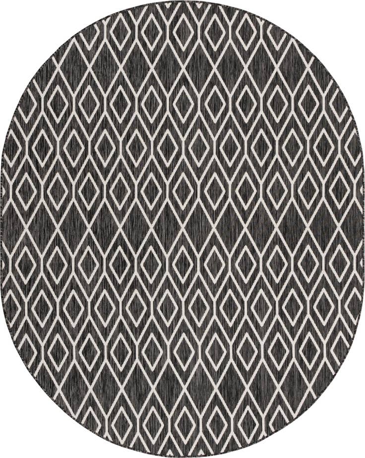 Detail image of 7' 10 x 10' Easy-Clean Jill Zarin Turks and Caicos Indoor / Outdoor Oval Rug