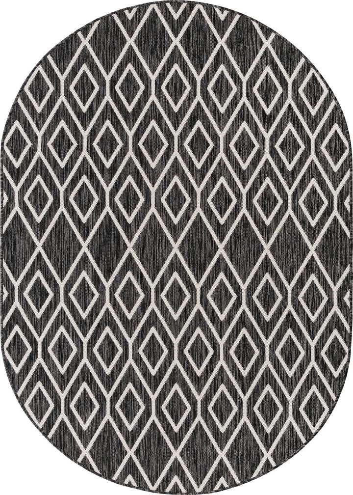 5' 3 x 8' Easy-Clean Jill Zarin Turks and Caicos Indoor / Outdoor Oval Rug