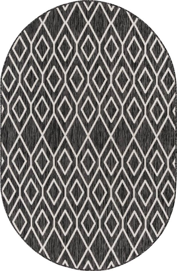 Detail image of 5' 3 x 8' Easy-Clean Jill Zarin Turks and Caicos Indoor / Outdoor Oval Rug