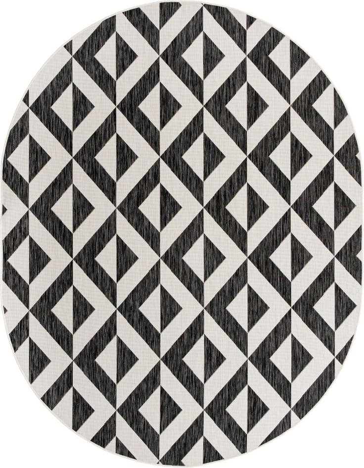Detail image of 7' 10 x 10' Easy-Clean Jill Zarin Napa Indoor / Outdoor Oval Rug