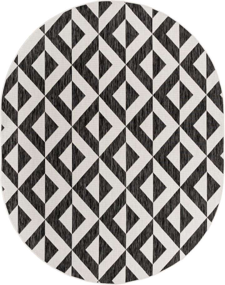 7' 10 x 10' Easy-Clean Jill Zarin Napa Indoor / Outdoor Oval Rug