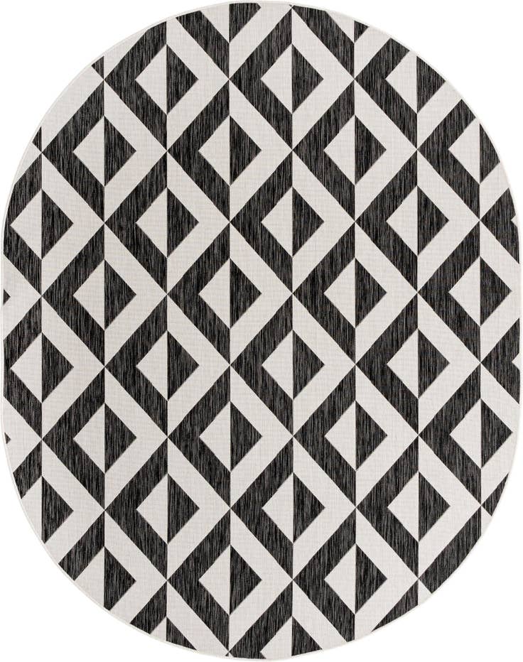 Detail image of 7' 10 x 10' Easy-Clean Jill Zarin Napa Indoor / Outdoor Oval Rug