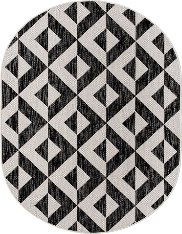 Detail image of 5' 3 x 8' Easy-Clean Jill Zarin Napa Indoor / Outdoor Oval Rug