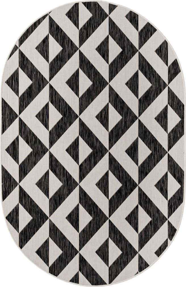 5' 3 x 8' Easy-Clean Jill Zarin Napa Indoor / Outdoor Oval Rug