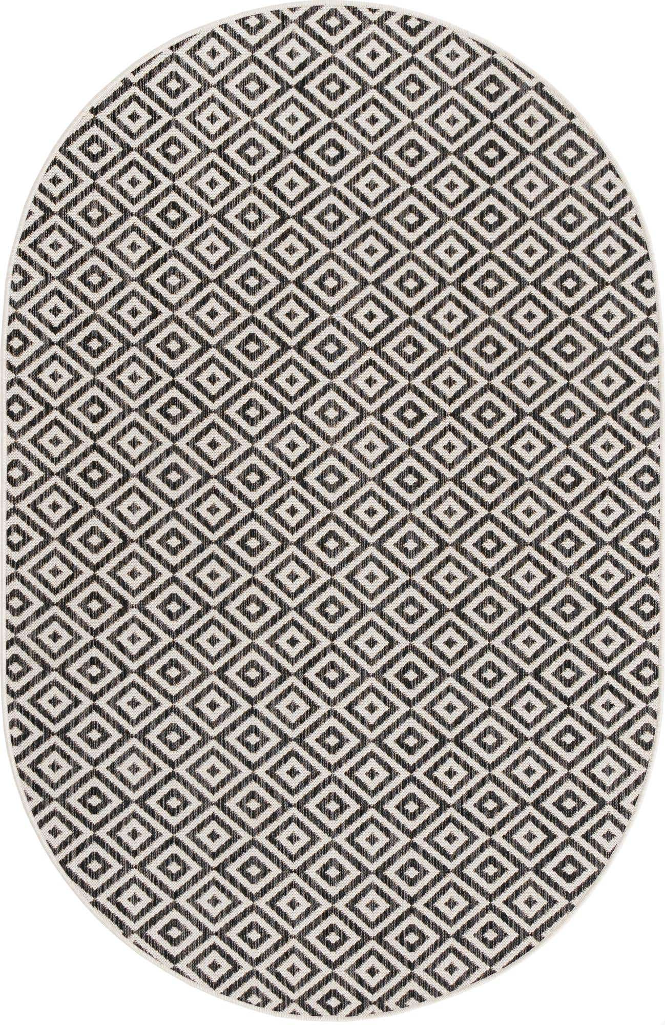 5' 3 x 8' Easy-Clean Jill Zarin Costa Rica Indoor / Outdoor Oval Rug