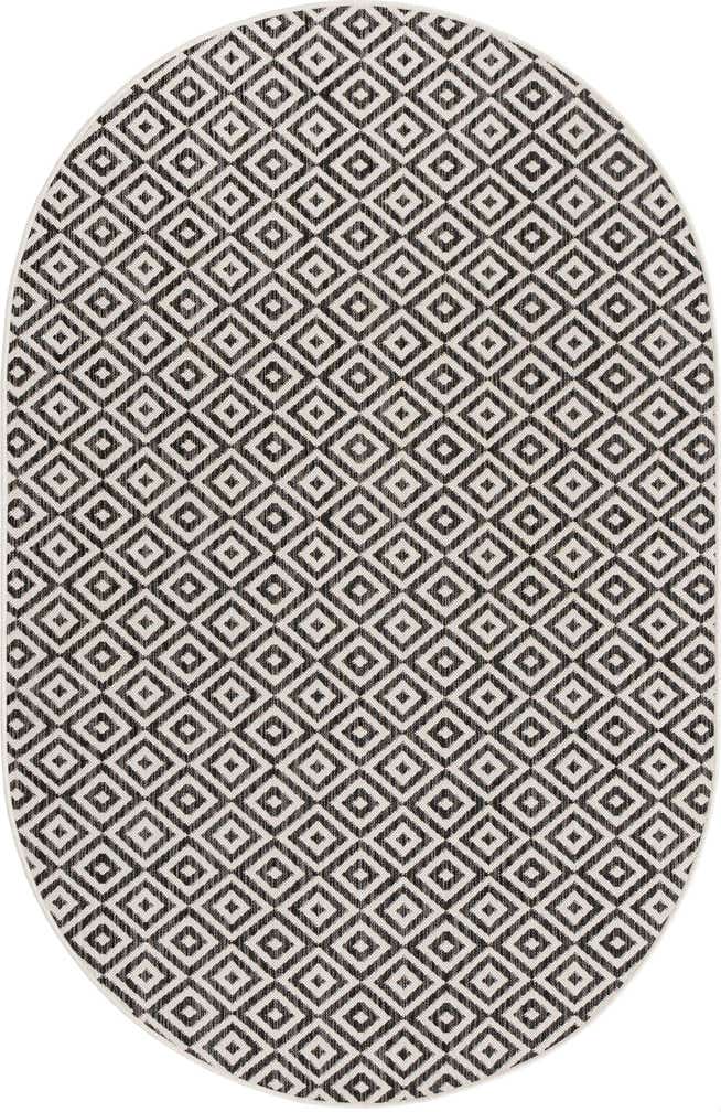 5' 3 x 8' Easy-Clean Jill Zarin Costa Rica Indoor / Outdoor Oval Rug