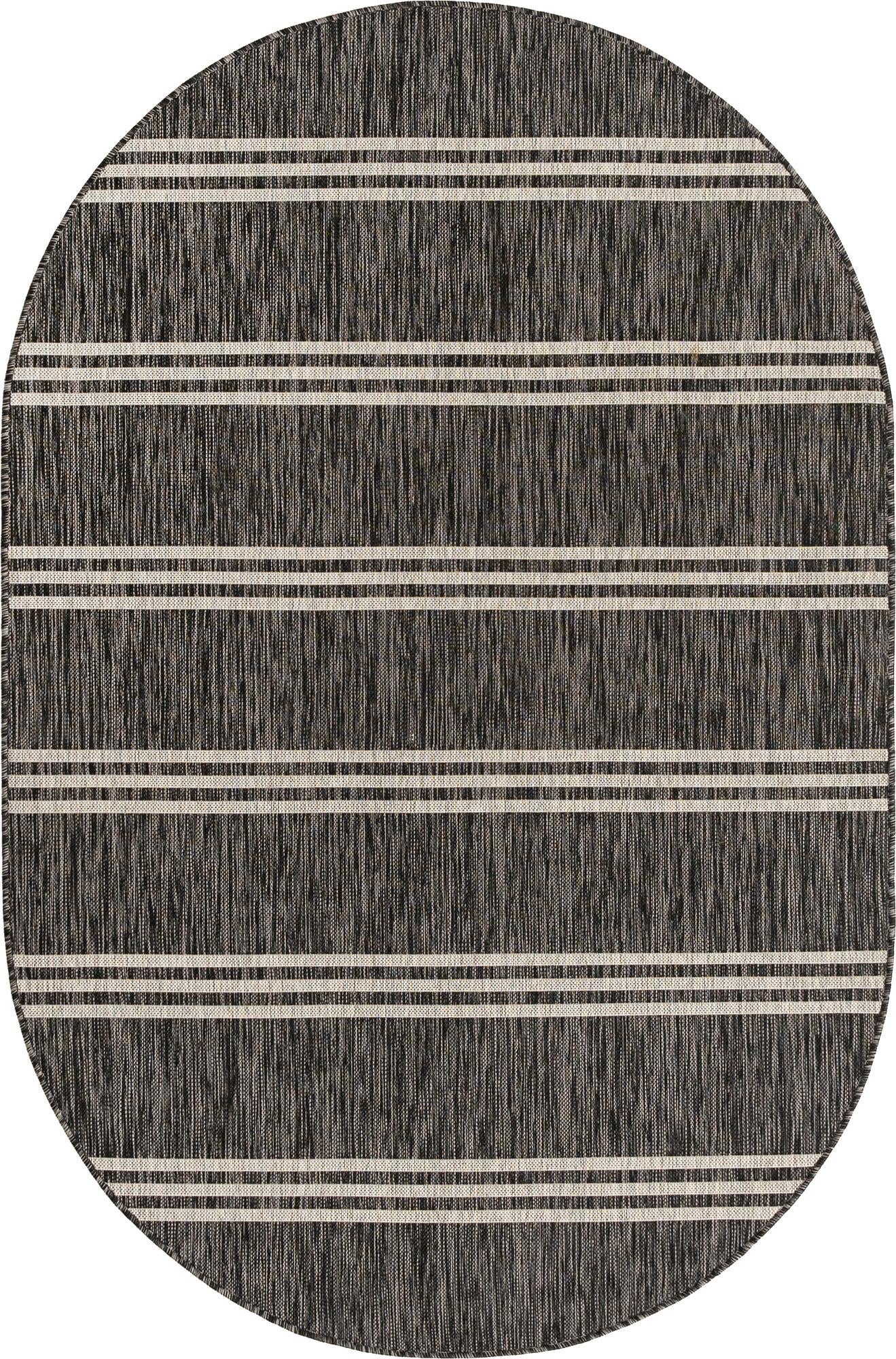 5' 3 x 8' Easy-Clean Jill Zarin Anguilla Indoor / Outdoor Oval Rug
