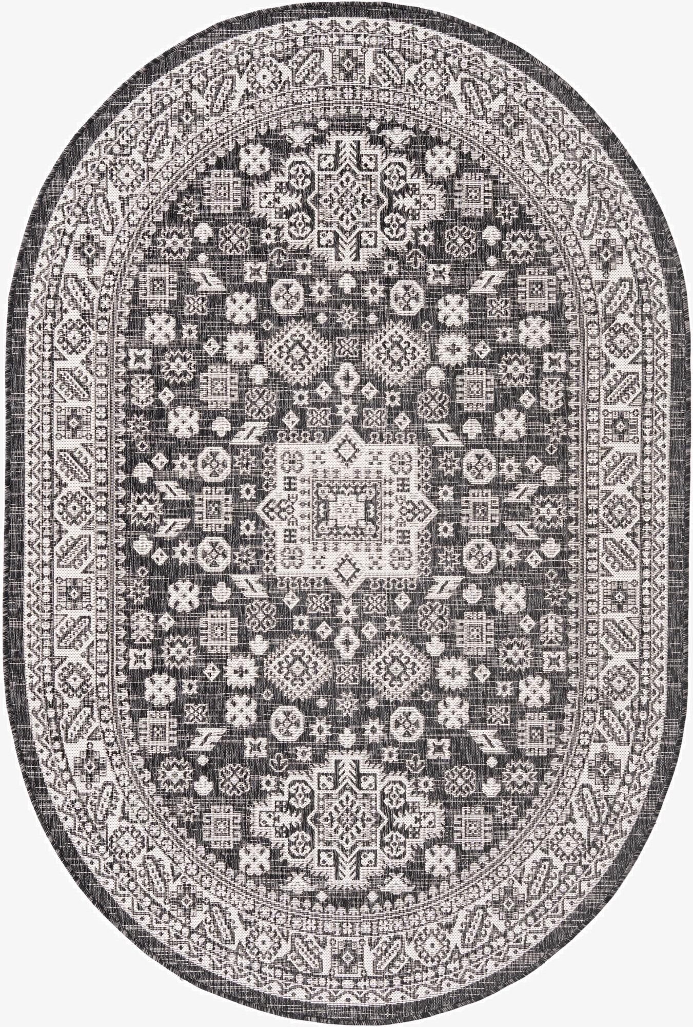 160cm x 245cm  Washable Aztec Indoor / Outdoor Óvalo Alfombra