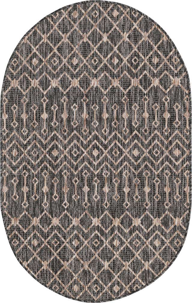 3' x 5' 3 Easy-Clean Lattice Indoor / Outdoor Oval Rug