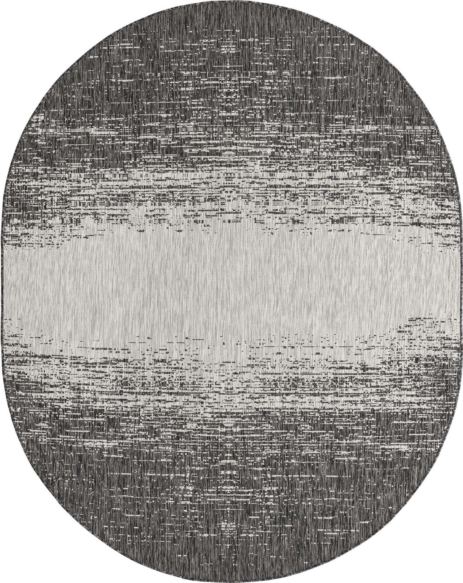 7' 10 x 10' Easy-Clean Modern Indoor / Outdoor Oval Rug