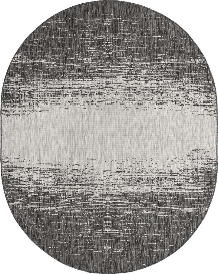 7' 10 x 10' Easy-Clean Modern Indoor / Outdoor Oval Rug