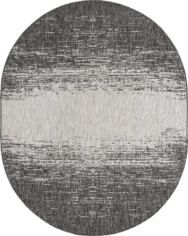 Detail image of 7' 10 x 10' Easy-Clean Modern Indoor / Outdoor Oval Rug