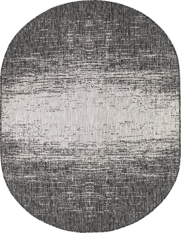 Detail image of 5' 3 x 8' Easy-Clean Modern Indoor / Outdoor Oval Rug