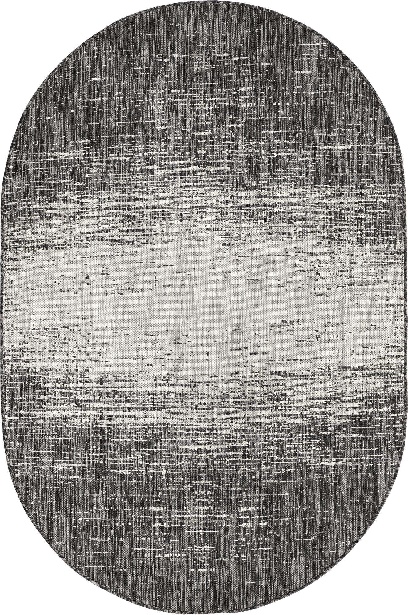 5' 3 x 8' Easy-Clean Modern Indoor / Outdoor Oval Rug