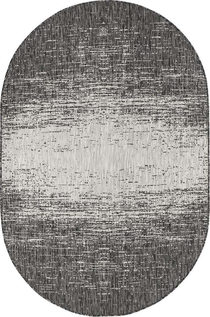 5' 3 x 8' Easy-Clean Modern Indoor / Outdoor Oval Rug