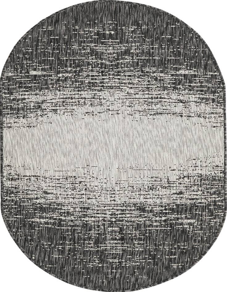 Detail image of 3' x 5' 3 Easy-Clean Modern Indoor / Outdoor Oval Rug
