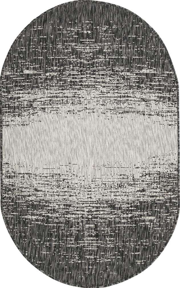 3' x 5' 3 Easy-Clean Modern Indoor / Outdoor Oval Rug