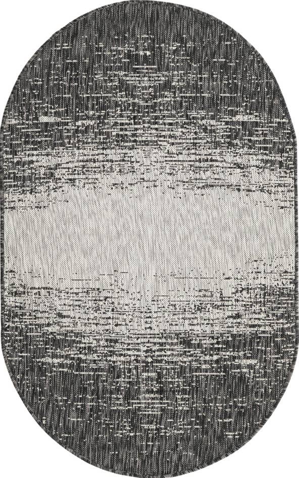 Detail image of 3' x 5' 3 Easy-Clean Modern Indoor / Outdoor Oval Rug