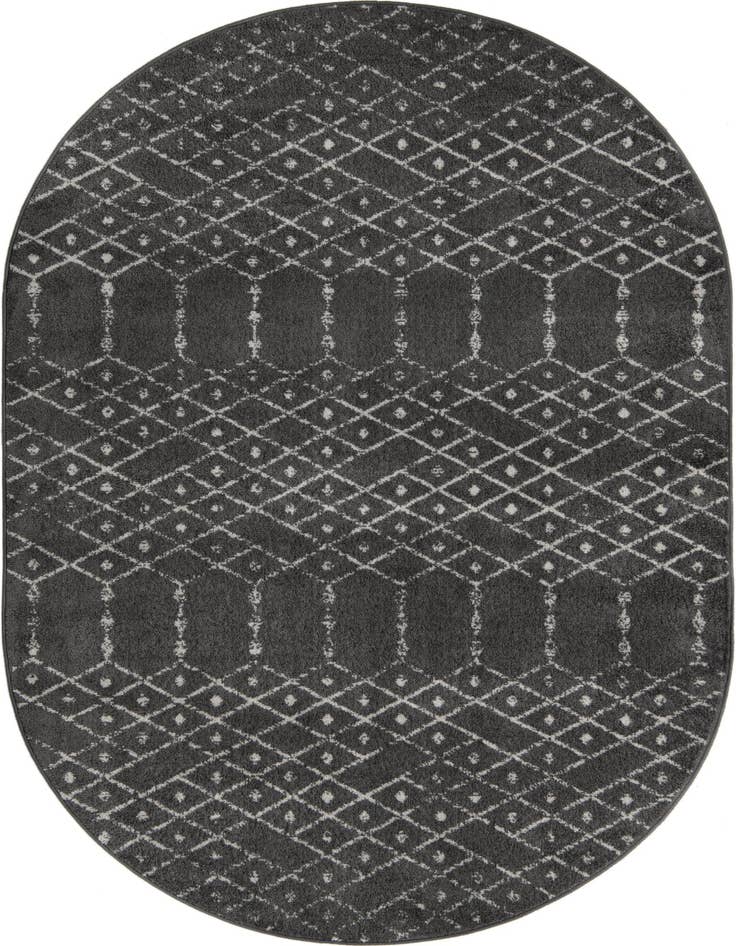 Detail image of 5' 3 x 8' Paxon Trellis Oval Rug