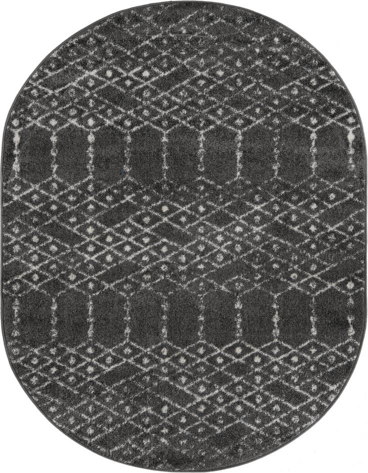 Detail image of 4' x 6' Paxon Trellis Oval Rug