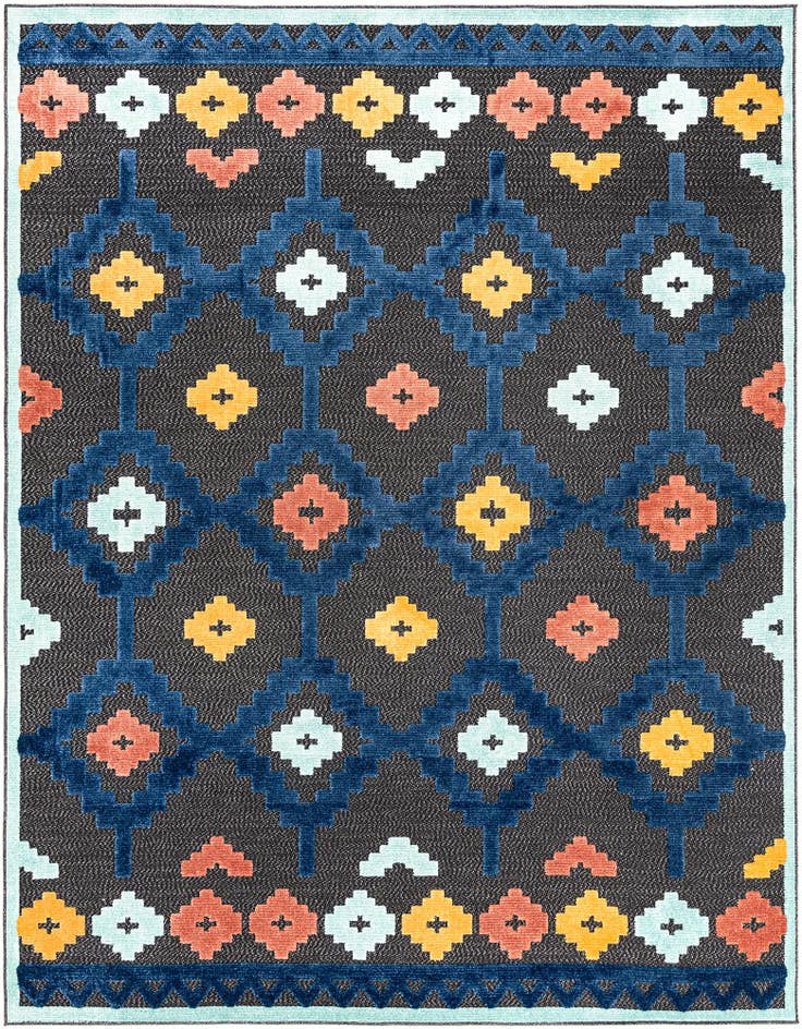 Detail image of 7' 10 x 10' Easy-Clean Belize Indoor / Outdoor Rug