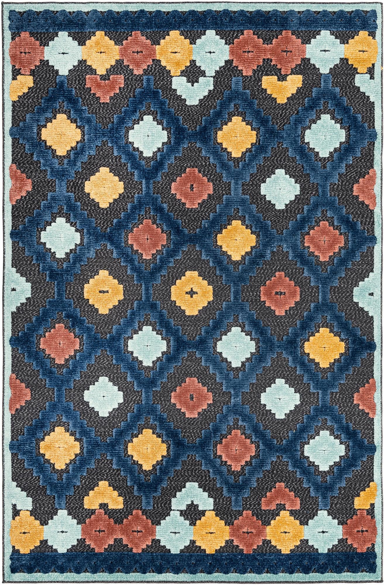 5' 3 x 8' Easy-Clean Belize Indoor / Outdoor Rug