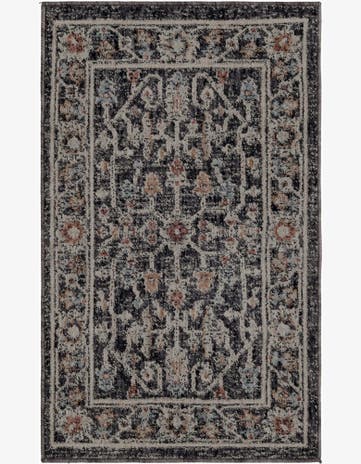 Charcoal Gray Eco Traditional Rug