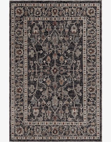 Charcoal Gray Eco Traditional Rug
