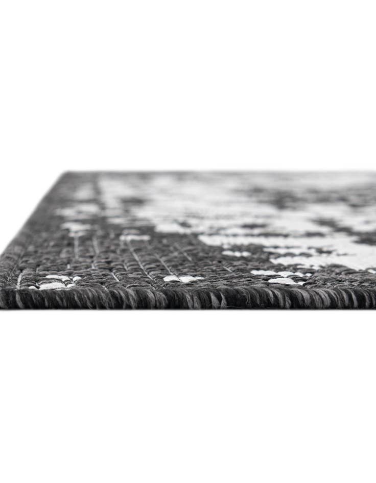 Detail image of Custom Charcoal Gray Easy-Clean Jill Zarin Indoor / Outdoor Rug