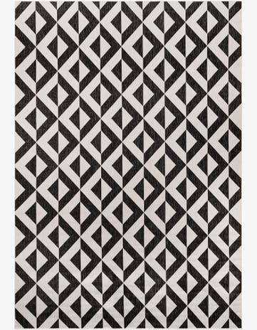 Charcoal Gray Easy-Clean Jill Zarin Napa Indoor / Outdoor Rug
