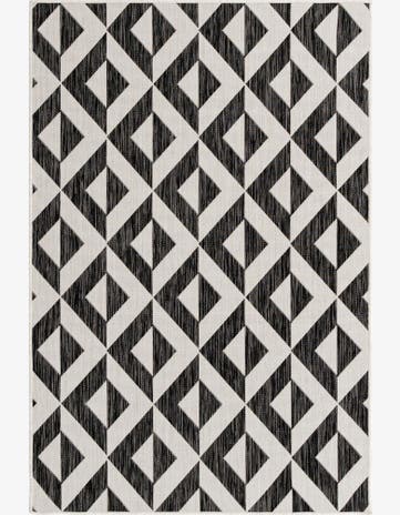 Charcoal Gray Easy-Clean Jill Zarin Napa Indoor / Outdoor Rug