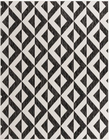 Charcoal Gray Easy-Clean Jill Zarin Napa Indoor / Outdoor Rug
