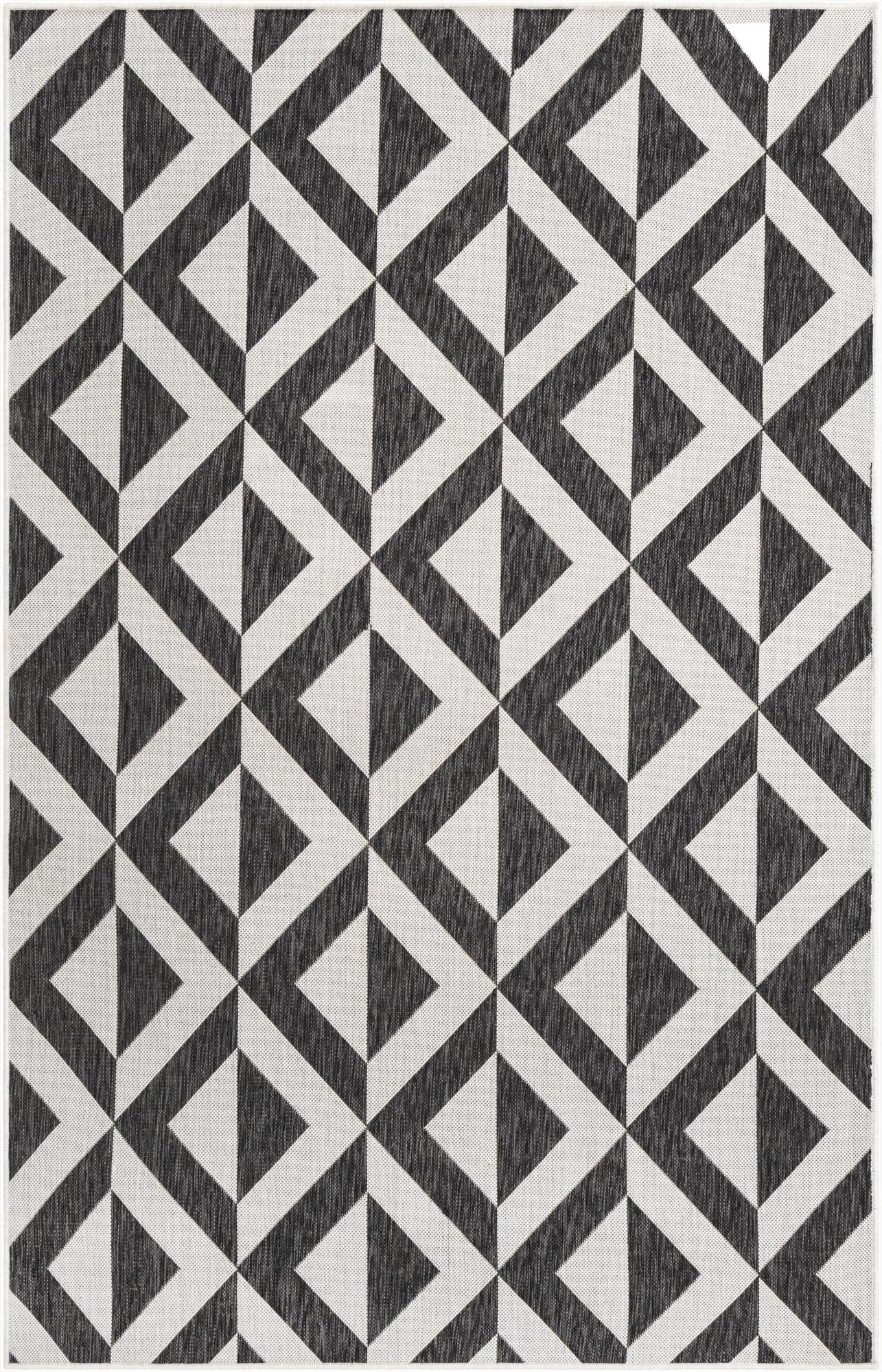 Custom Charcoal Gray  Washable Jill Zarin Indoor / Outdoor Rug