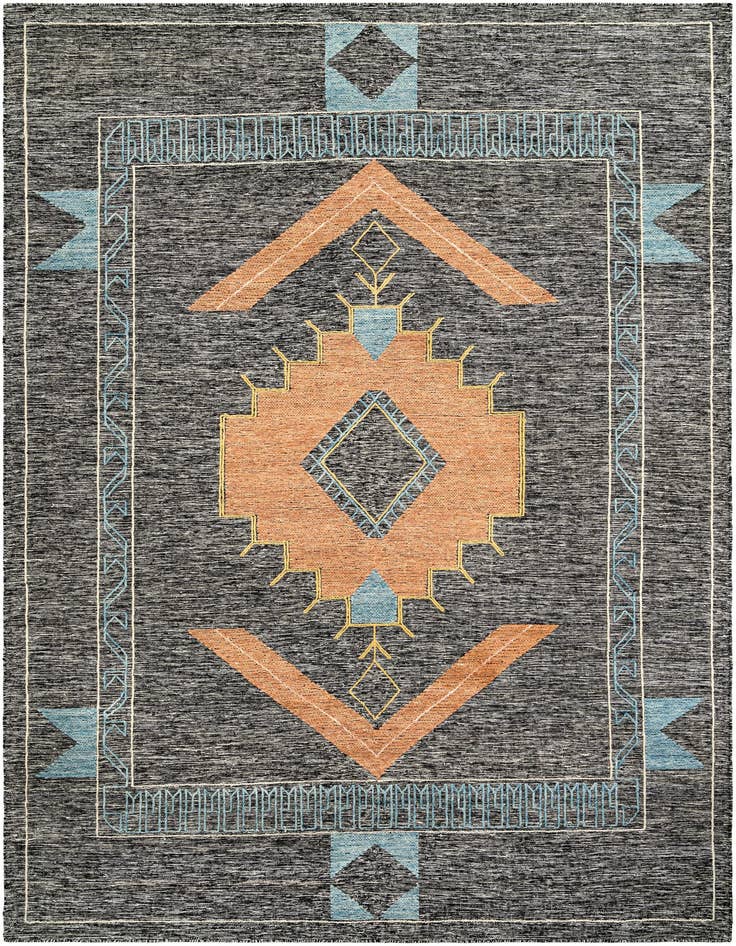 Detail image of 10' x 14' 1 Hand Woven Kilim Wool Rug