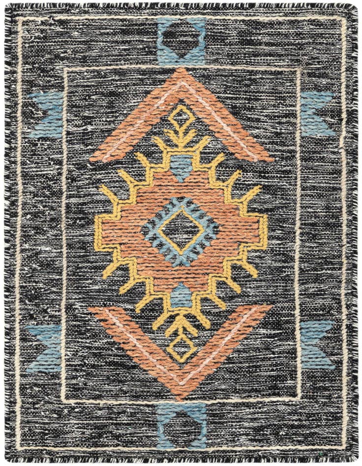 Detail image of 2' x 3' 1 Hand Woven Kilim Wool Rug